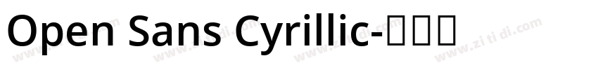 Open Sans Cyrillic字体转换